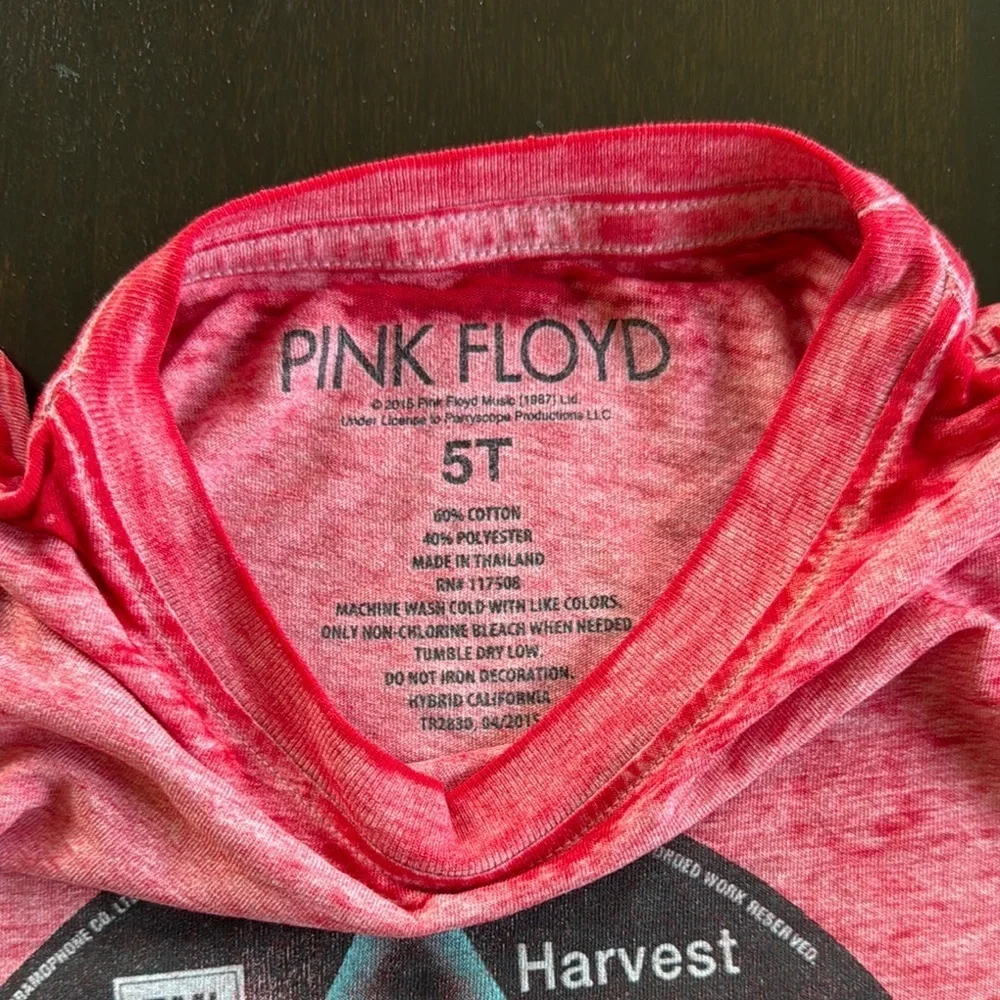 Pink Floyd Red Prism Design Short Sleeve Tee